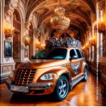 Pt Cruiser dans une salle de réception