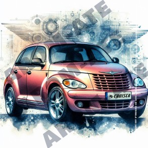 Pt Cruiser en Aquarelle